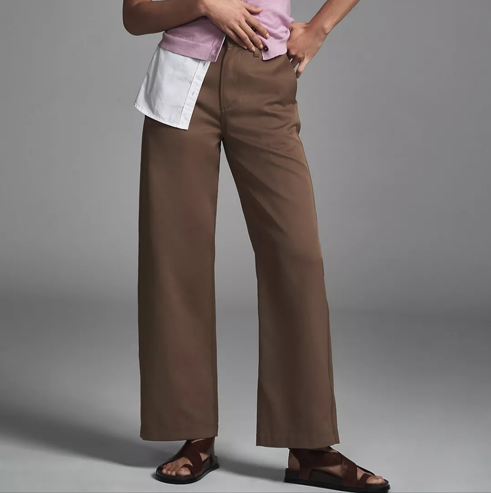 Anthropologie x Citizens Of Humanity Ayla Brown High Rise Polish Trouser Pants